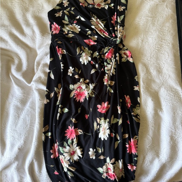 Nine Britton Black Floral Midi Dress - Picture 2 of 4